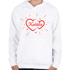 PRINTFASHION Natália - Gyerek kapucnis pulóver - Fehér gyerek pulóver, kardigán
