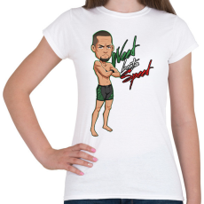 PRINTFASHION Nate Diaz - Női póló - Fehér