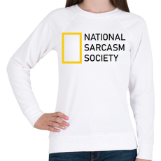 PRINTFASHION National Sarcasm Society - Black - Női pulóver - Fehér
