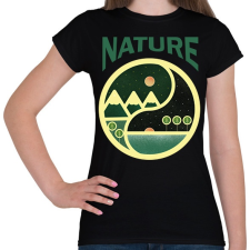 PRINTFASHION Nature jin jang - Női póló - Fekete női póló