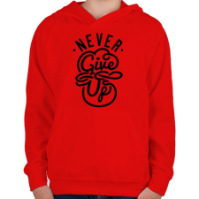 PRINTFASHION Ne add fel - Gyerek kapucnis pulóver - Piros gyerek pulóver, kardigán