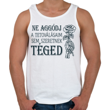 PRINTFASHION Ne aggódj - Tetoválás - Férfi atléta - Fehér atléta, trikó