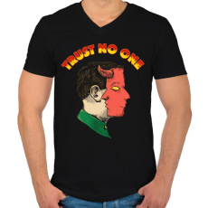 PRINTFASHION Ne bízz meg senkiben - Férfi V-nyakú póló - Fekete