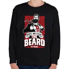 PRINTFASHION Ne félj, itt a szakállam! - Gyerek pulóver - Fekete