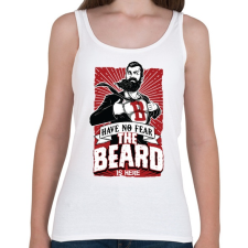 PRINTFASHION Ne félj, itt a szakállam! - Női atléta - Fehér női trikó