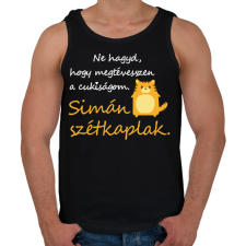 PRINTFASHION Ne hagy, hogy megtévesszen a cukiságom. Simán szétkaplak. Cica - Férfi atléta - Fekete atléta, trikó