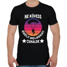 PRINTFASHION Ne kövess - Férfi póló - Fekete férfi póló