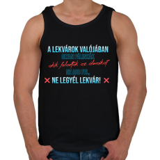 PRINTFASHION Ne legyél lekvár - Férfi atléta - Fekete
