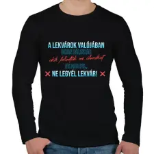 PRINTFASHION Ne legyél lekvár - Férfi hosszú ujjú póló - Fekete férfi póló