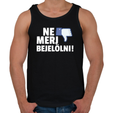 PRINTFASHION NE MERJ BEJELÖLNI - Férfi atléta - Fekete atléta, trikó