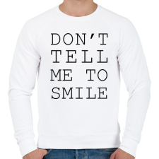 PRINTFASHION Ne mondd, hogy mosolyogjak! - Férfi pulóver - Fehér férfi pulóver, kardigán
