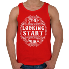 PRINTFASHION Ne nézd, csináld  - Férfi atléta - Piros