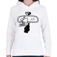 PRINTFASHION Ne nézz vissza - Női kapucnis pulóver - Fehér