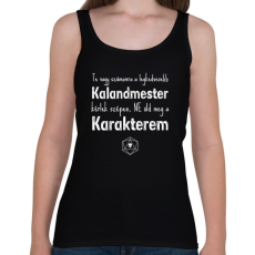 PRINTFASHION Ne öld meg a karakterem! - Női atléta - Fekete