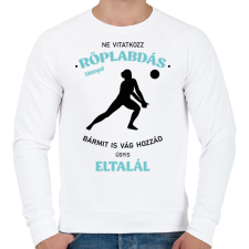 PRINTFASHION Ne vitatkozz röplabdás lánnyal - Férfi pulóver - Fehér férfi pulóver, kardigán