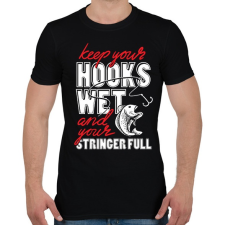 PRINTFASHION Nedves horog  - Férfi póló - Fekete férfi póló