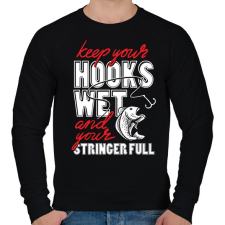 PRINTFASHION Nedves horog - Férfi pulóver - Fekete férfi pulóver, kardigán
