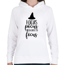 PRINTFASHION Need coffee - Női kapucnis pulóver - Fehér női pulóver, kardigán