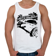 PRINTFASHION Need For Speed MW - Férfi atléta - Fehér