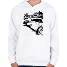 PRINTFASHION Need For Speed MW - Gyerek kapucnis pulóver - Fehér