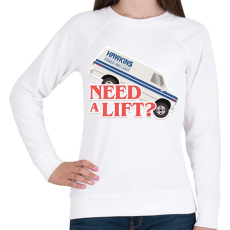 PRINTFASHION Need lift? - Női pulóver - Fehér