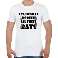 PRINTFASHION Need rats - Férfi póló - Fehér férfi póló