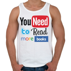 PRINTFASHION Need to read more book - Férfi atléta - Fehér
