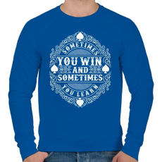 PRINTFASHION Néha nyersz, néha tanulsz - Férfi pulóver - Királykék