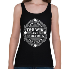 PRINTFASHION Néha nyersz, néha tanulsz - Női atléta - Fekete