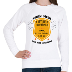 PRINTFASHION Nehéz meló a legjobb rendőrnek lenni - Női pulóver - Fehér