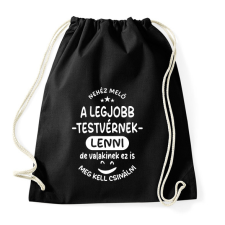 PRINTFASHION Nehéz meló a legjobb testvérnek lenni - Sportzsák, Tornazsák - Fekete tornazsák