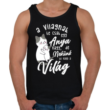 PRINTFASHION Nekünk te vagy a világ lght - Férfi atléta - Fekete atléta, trikó