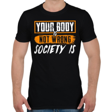 PRINTFASHION Nem a tested rossz, hanem a közösségi média - Férfi póló - Fekete férfi póló