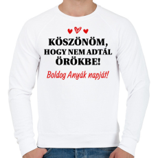 PRINTFASHION Nem adtál örökbe - Férfi pulóver - Fehér