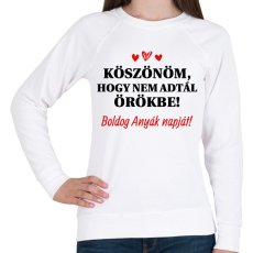 PRINTFASHION Nem adtál örökbe - Női pulóver - Fehér