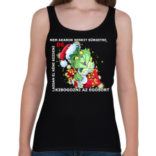 PRINTFASHION Nem akarok senkit sürgetni, de - Női atléta - Fekete női trikó