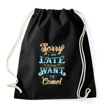 PRINTFASHION Nem akartam jönni - Sportzsák, Tornazsák - Fekete tornazsák