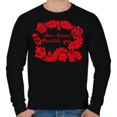 PRINTFASHION Nem bírom tovább geci - Férfi pulóver - Fekete