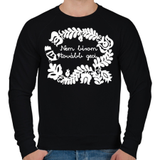 PRINTFASHION Nem bírom tovább geci - Férfi pulóver - Fekete férfi pulóver, kardigán