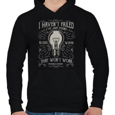 PRINTFASHION Nem buktam el... - Férfi kapucnis pulóver - Fekete