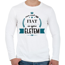 PRINTFASHION Nem csak egy Fiat - Férfi hosszú ujjú póló - Fehér