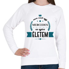 PRINTFASHION Nem csak egy Mercedes - Női pulóver - Fehér női pulóver, kardigán