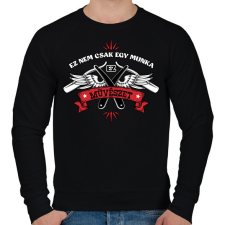 PRINTFASHION Nem csak egy munka - Férfi pulóver - Fekete férfi pulóver, kardigán