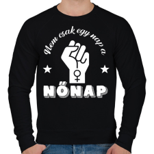 PRINTFASHION Nem csak egy nap - Férfi pulóver - Fekete férfi pulóver, kardigán