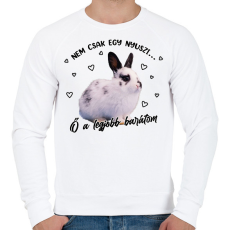PRINTFASHION Nem csak egy nyuszi - Férfi pulóver - Fehér