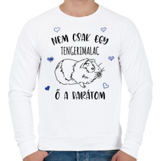 PRINTFASHION Nem csak  egy tengerimalac - Férfi pulóver - Fehér