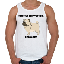 PRINTFASHION Nem csak szép vagyok - Férfi atléta - Fehér atléta, trikó