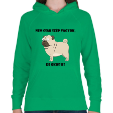 PRINTFASHION Nem csak szép vagyok - Női kapucnis pulóver - Zöld női pulóver, kardigán