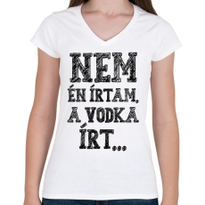 PRINTFASHION Nem én írtam - Telefontok - Női V-nyakú póló - Fehér