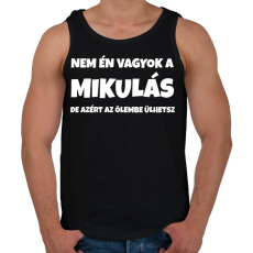 PRINTFASHION NEM ÉN VAGYOK A MIKULÁS - Férfi atléta - Fekete
